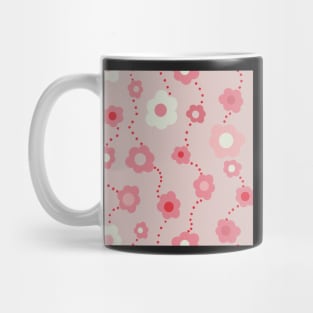 Pink Vintage Daisy Repeat Pattern Mug